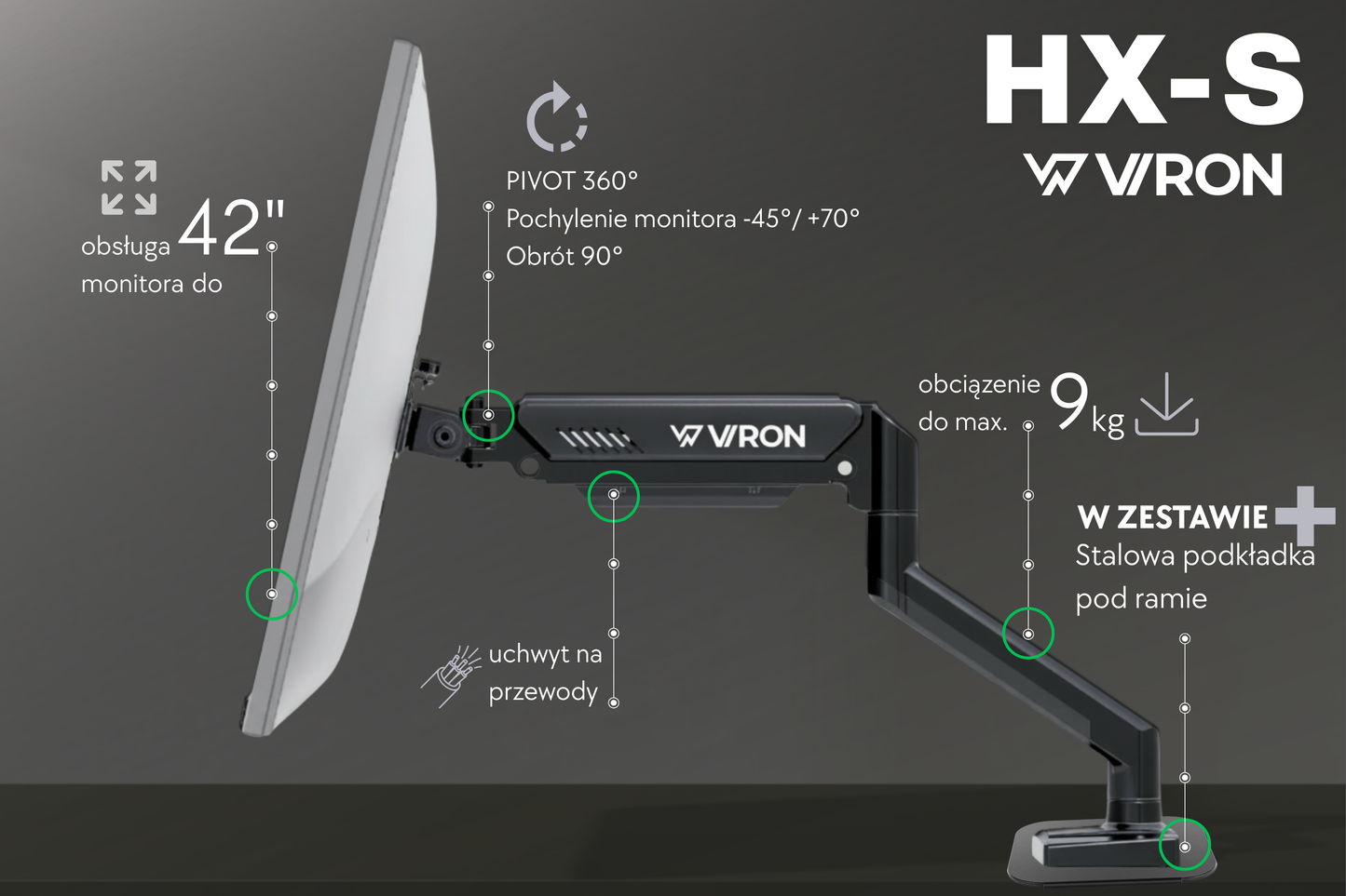 Uchwyt na monitor HX-S